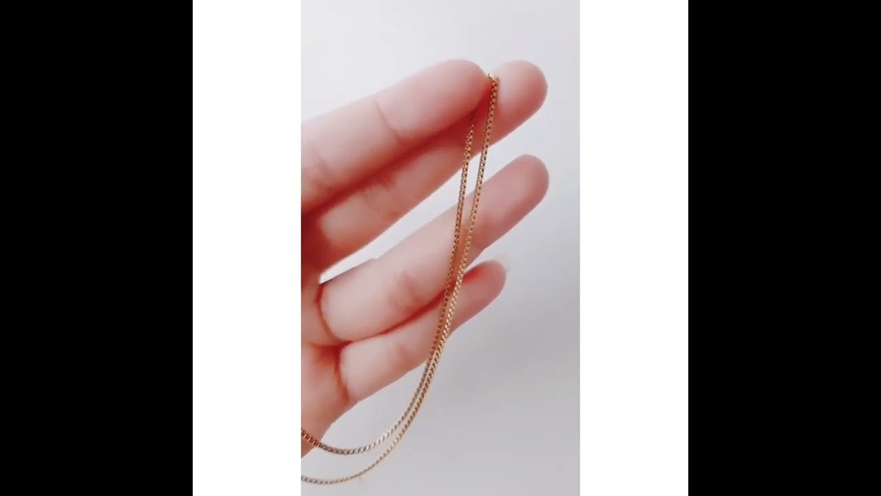 Rantai Kalung Titanium Italy Milano anak Gold