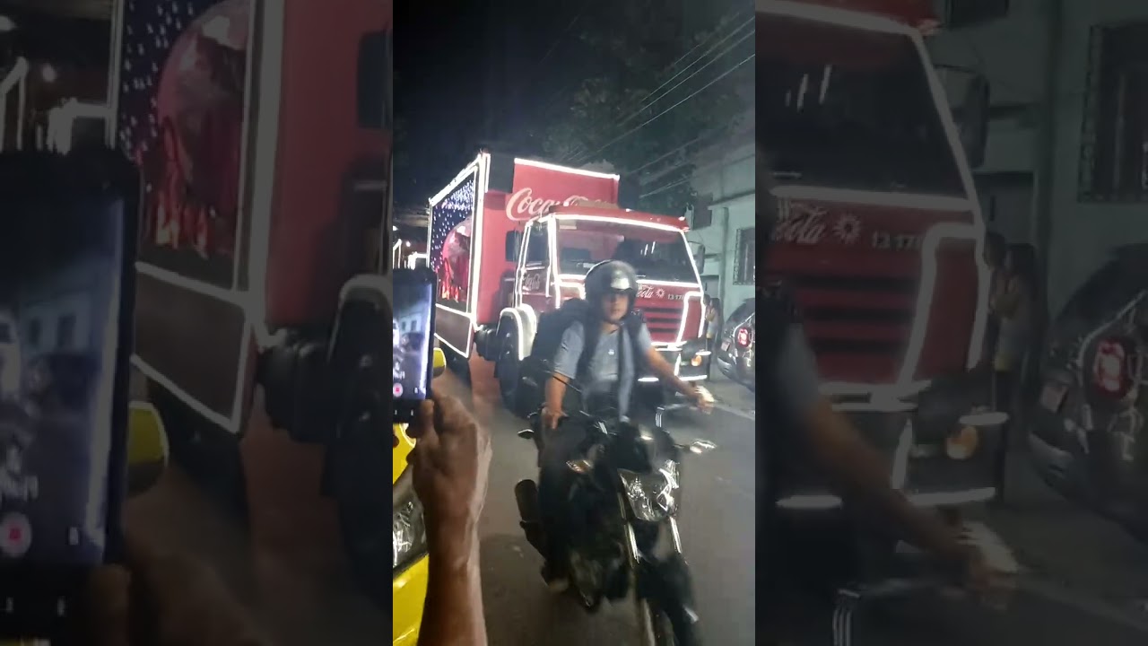 caminhão da coca cola com Papai Noel