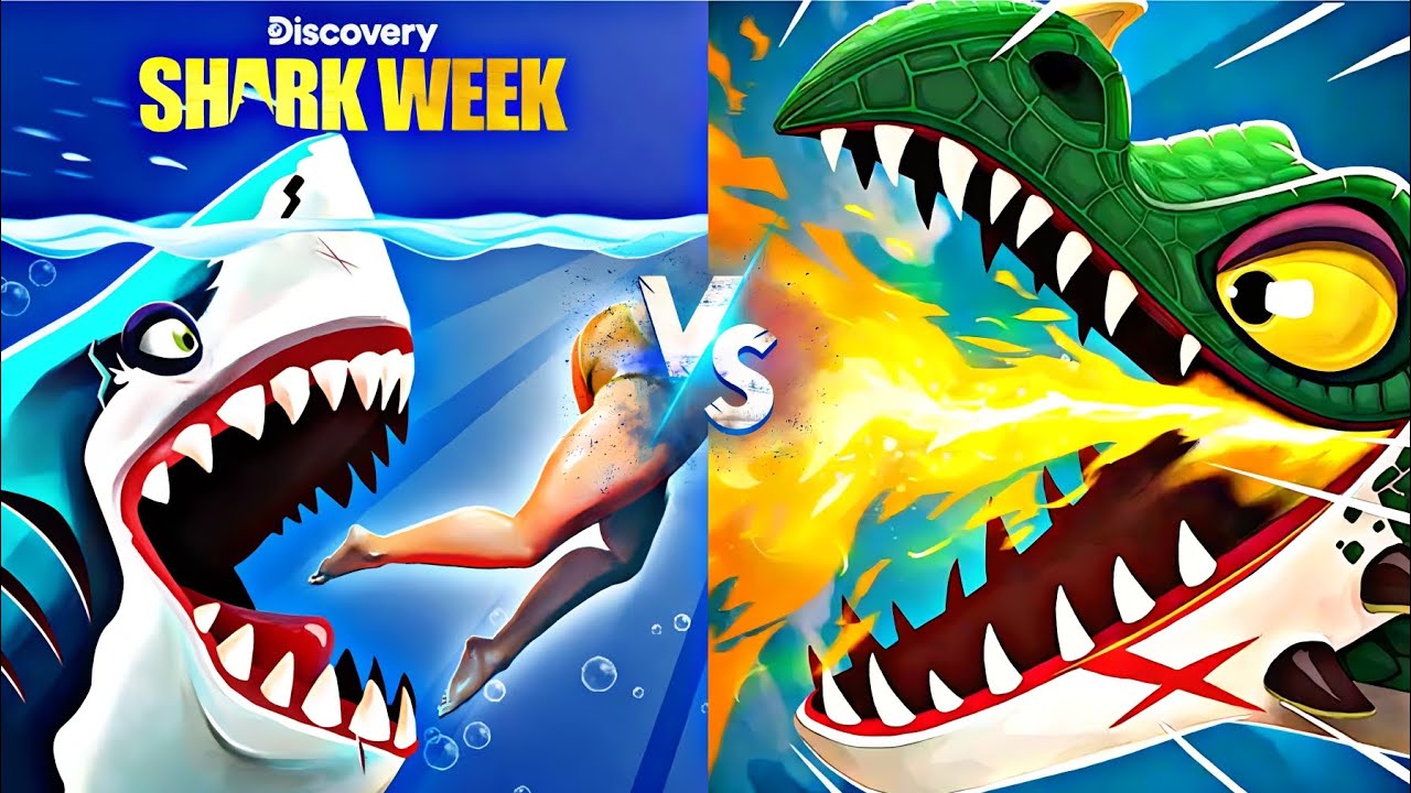 Hungry Shark World Vs Hungry Dragon - All Sharks & All Dragons Unlocked - Hungry Shark New Shark