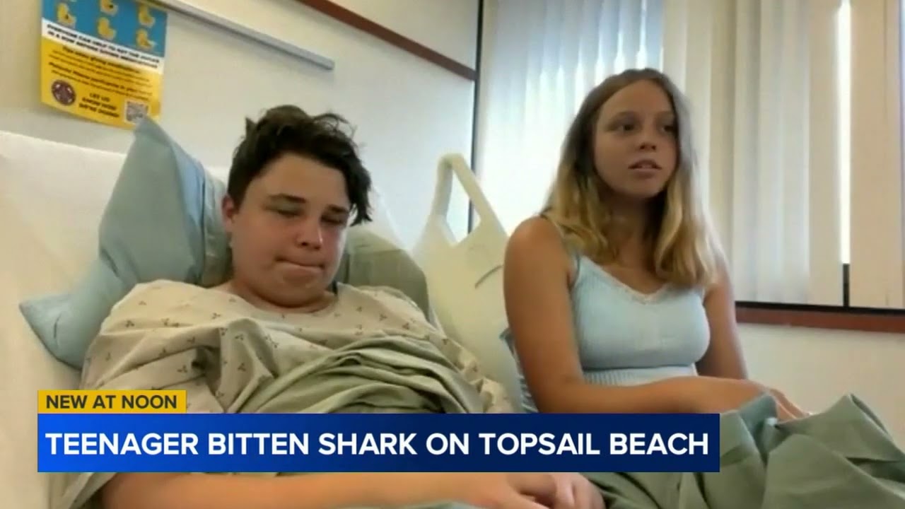 Shark bites teen boy at North Topsail Beach in North Carolina