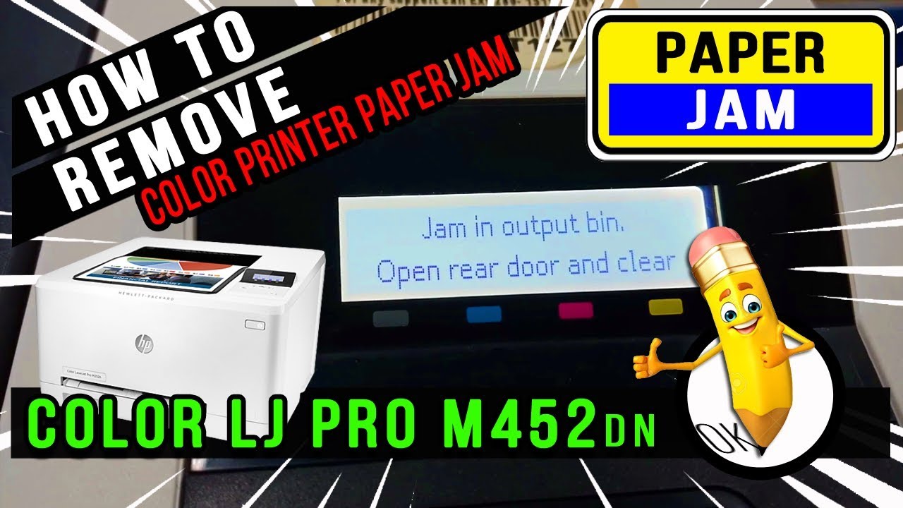 How To Remove | Paper Jam in Output Bin | HP LJ Color Pro M452dn