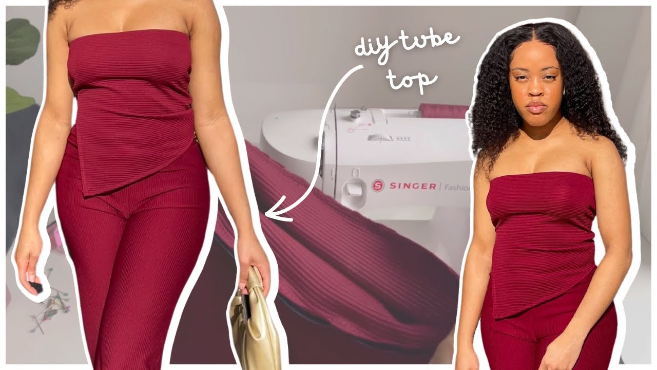 DIY ASYMMETRICAL TUBE TOP | HOW TO MAKE A TUBE TOP DIY