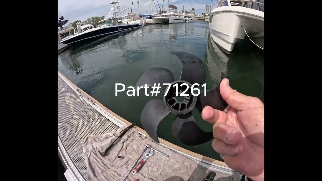 If your bow thruster make a loud winding sound check the props first don't have to pull the boat!