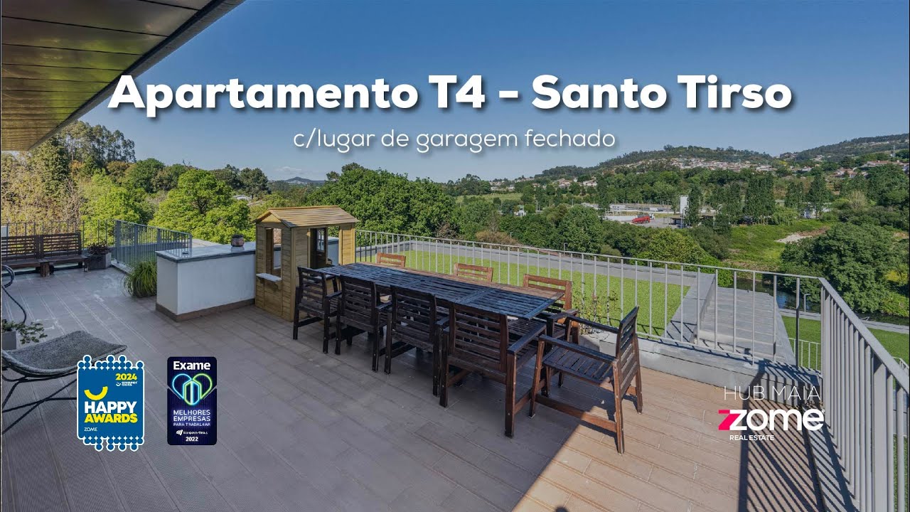 Apartamento T4 com garagem fechada, em Santo Tirso