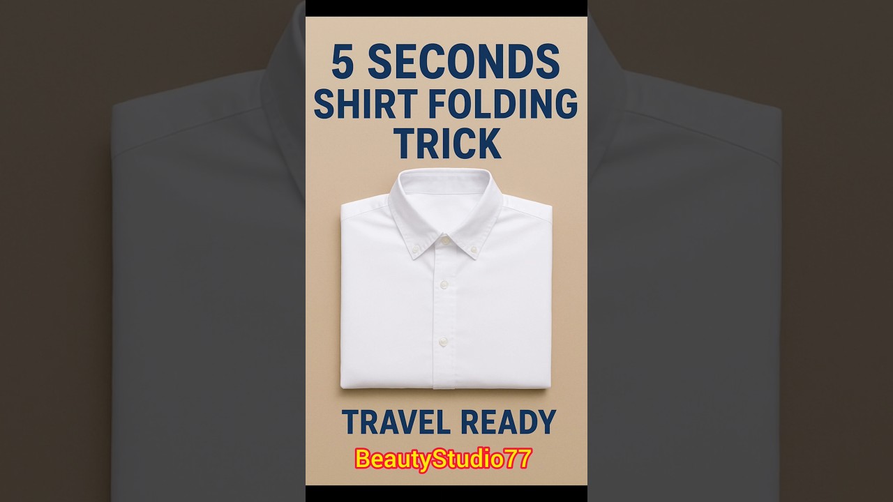 Shirt Folding in 5 Seconds (Travel Hack)