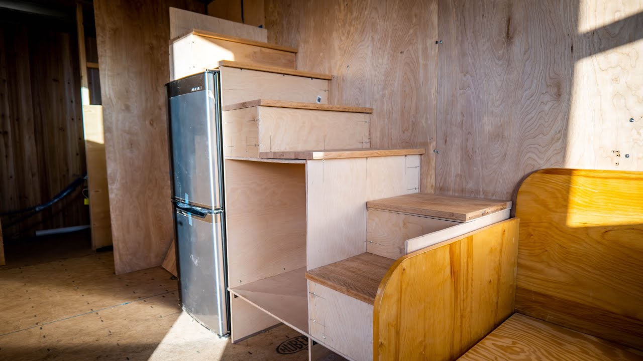Tiny House Build Custom DIY Storage Stairs | Off Grid THOW