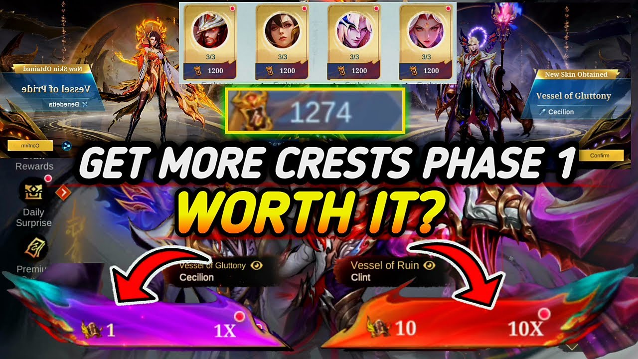 GET MORE CRESTS!! 1X VS 10X DRAW DROP RATE TEST | SOUL VESSELS PHASE 1! - MLBB