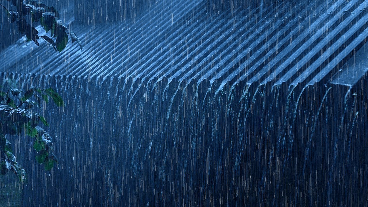 Rain Sounds For Sleeping - 99% Instantly Fall Asleep With Rain And Thunder Sound On Roof At Night