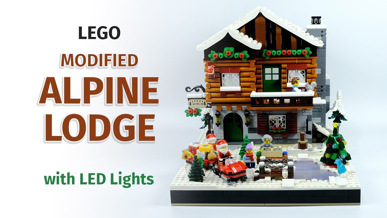 LEGO Modified Alpine Lodge (10325) with DIY LED Lights | Christmas 2024