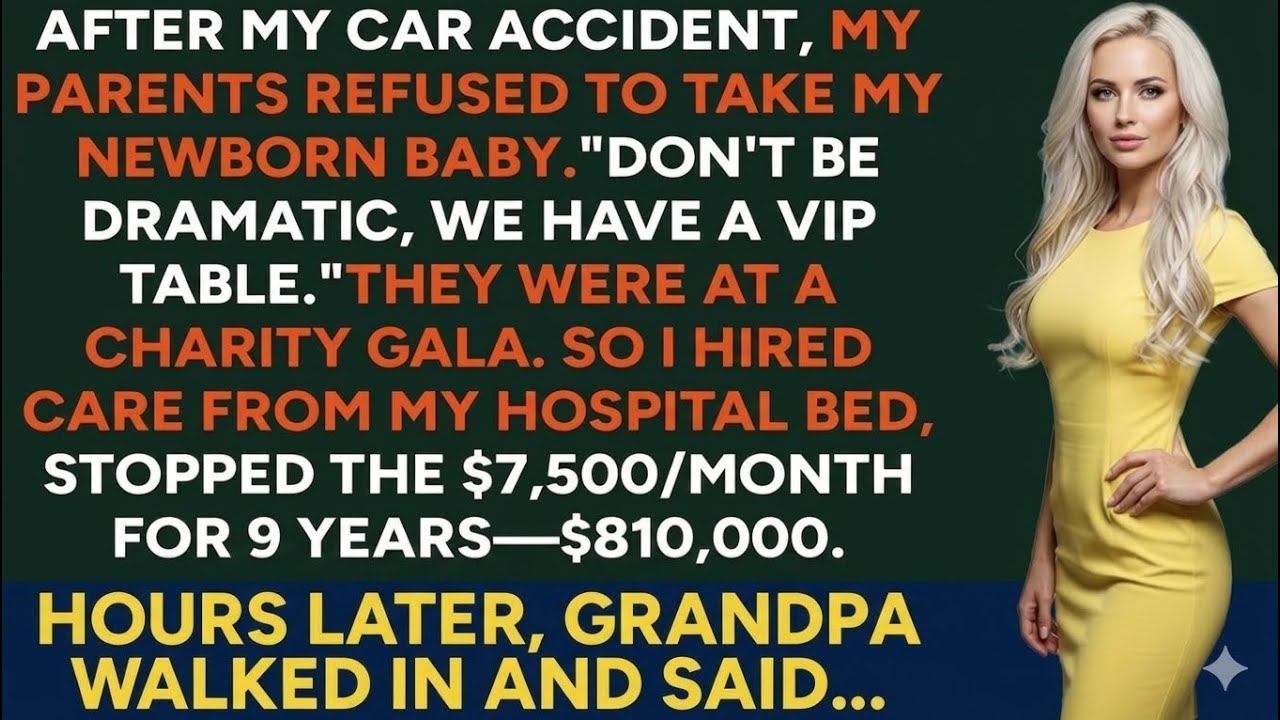 My mom Refused My Newborn During My Car Accident-What Grandpa Told Them Changed Everything...
