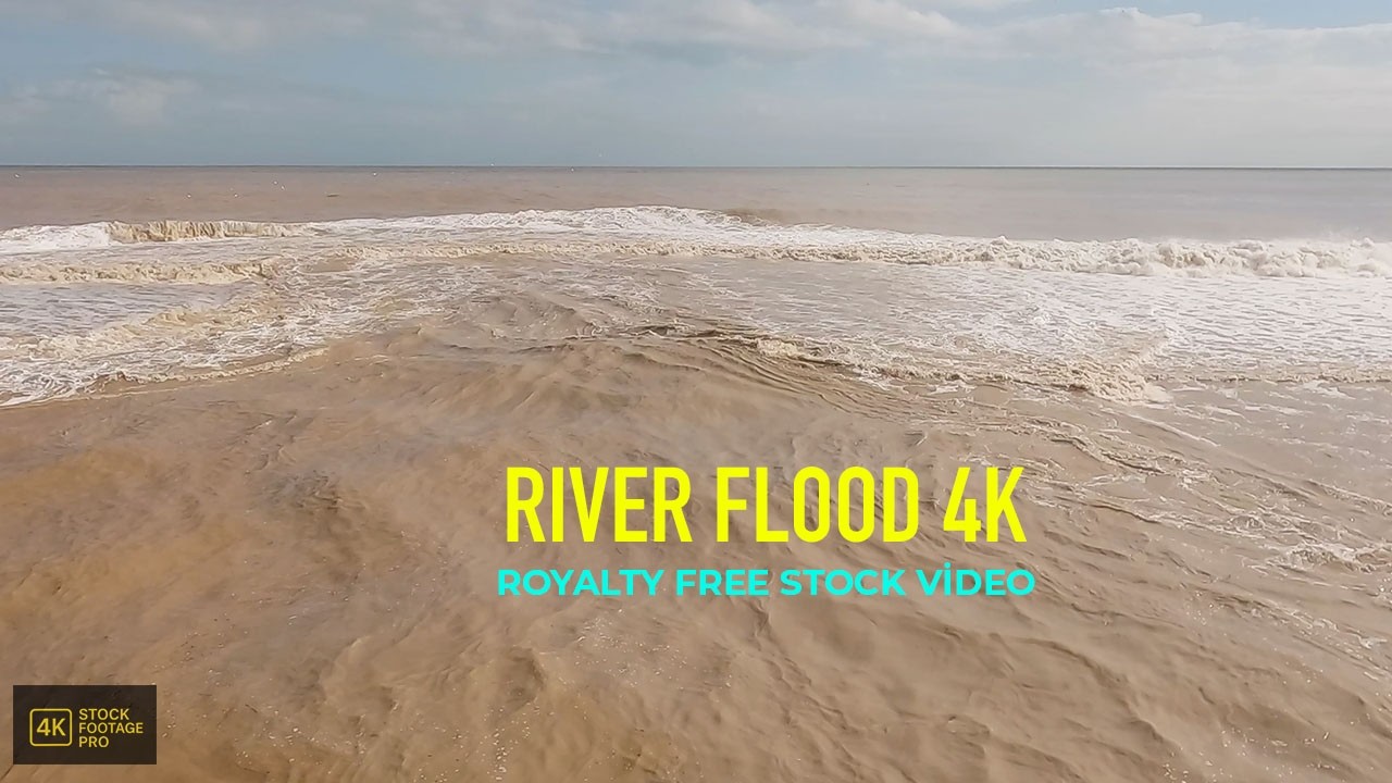 4K Heavy Rain Aftermath: Flooding River Flow | High-Quality Nature Footage
