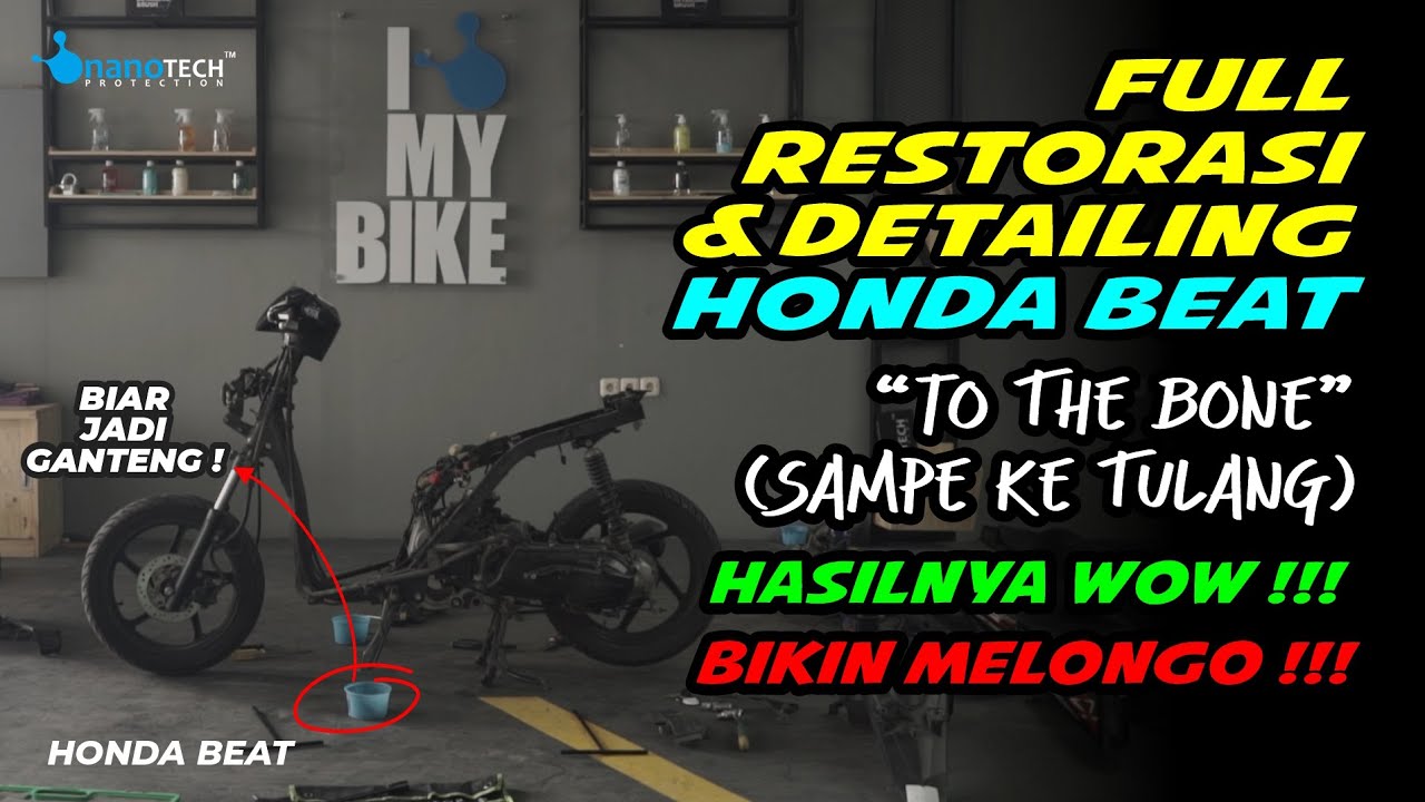 RESTORASI DETAILING MOTOR HONDA BEAT / MODIFIKASI HONDA BEAT / TUTORIAL CARA POLES BODY MOTOR
