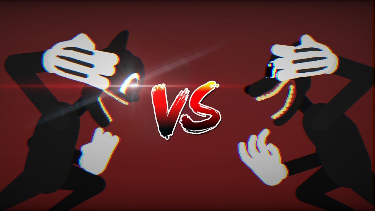 Cartoon Cat vs Cartoon Dog | Stick Nodes Animation