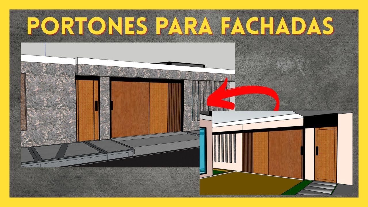 COMO hacer o diseñar PUERTAS Y PORTONES skp 2025