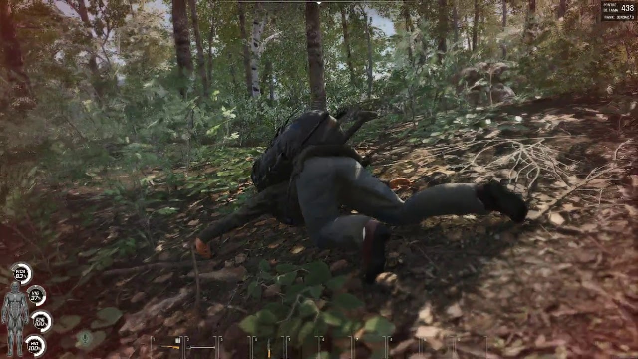 ViniGay tentando matar um urso em Scum