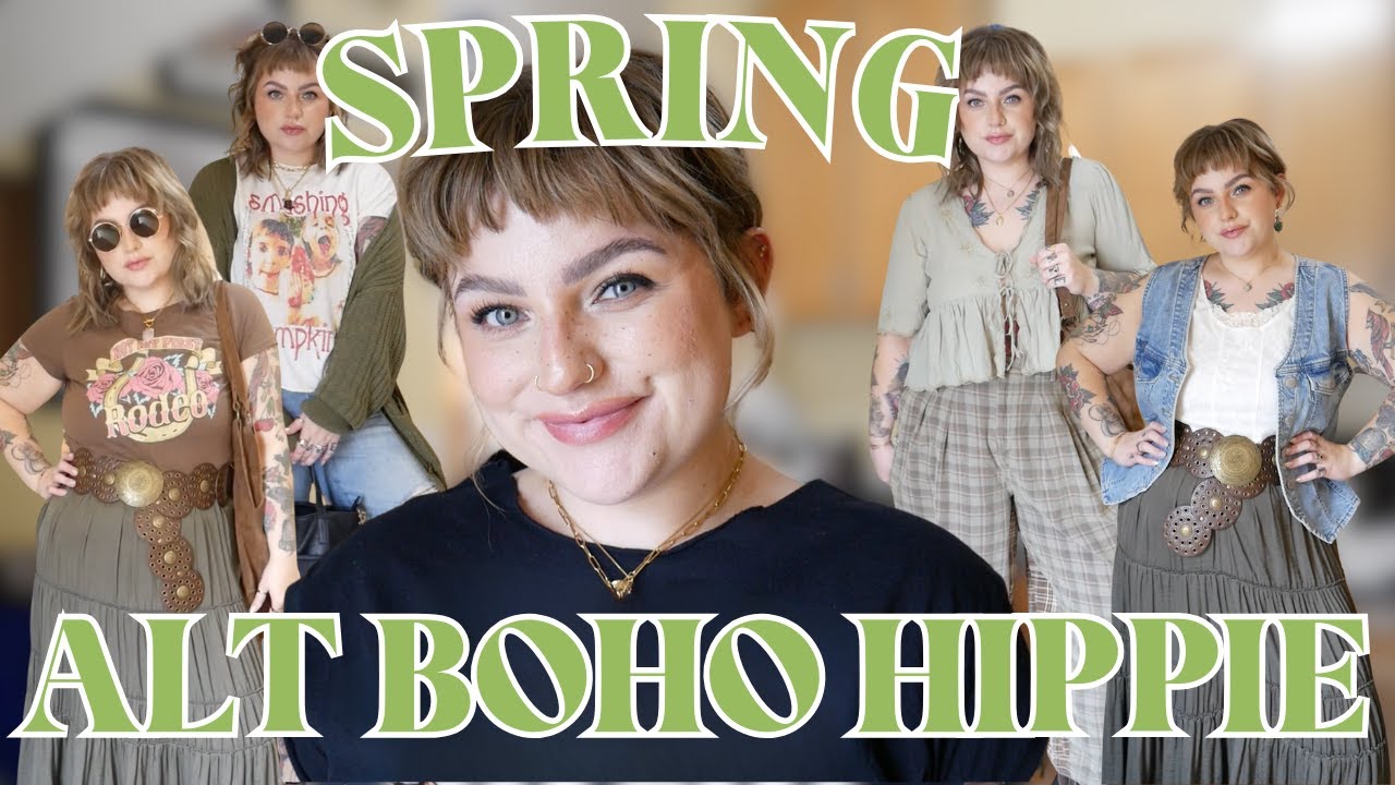 Effortless Spring Boho Hippie Outfit Ideas | Mid Size 10/12 Large-ish