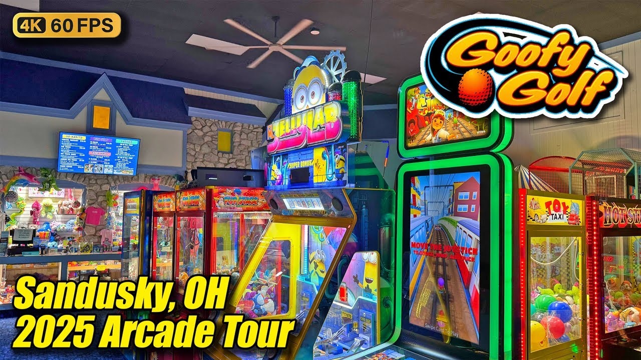 Goofy Golf, July 2025 arcade tour (Sandusky OH), new 4K full walkthrough