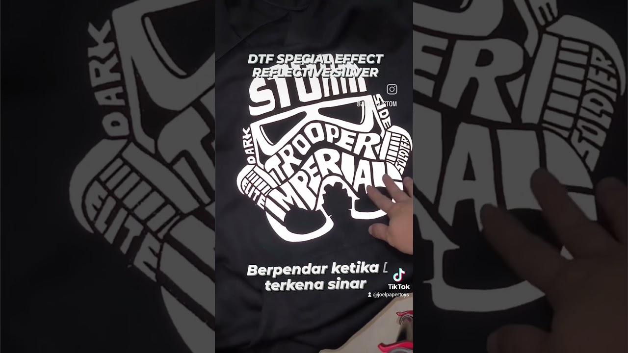 DTF REFLECTIVE SILVER #dtf #starwars #stormtrooper #printondemand #reflective #sablonsatuan
