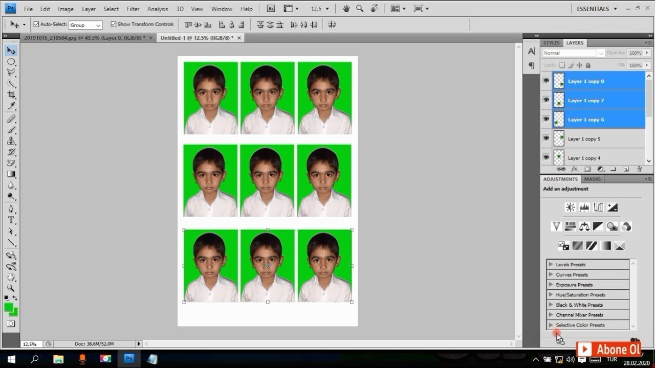 Addobe photoshop proqram ında sened şekil i hazırlama qaydası