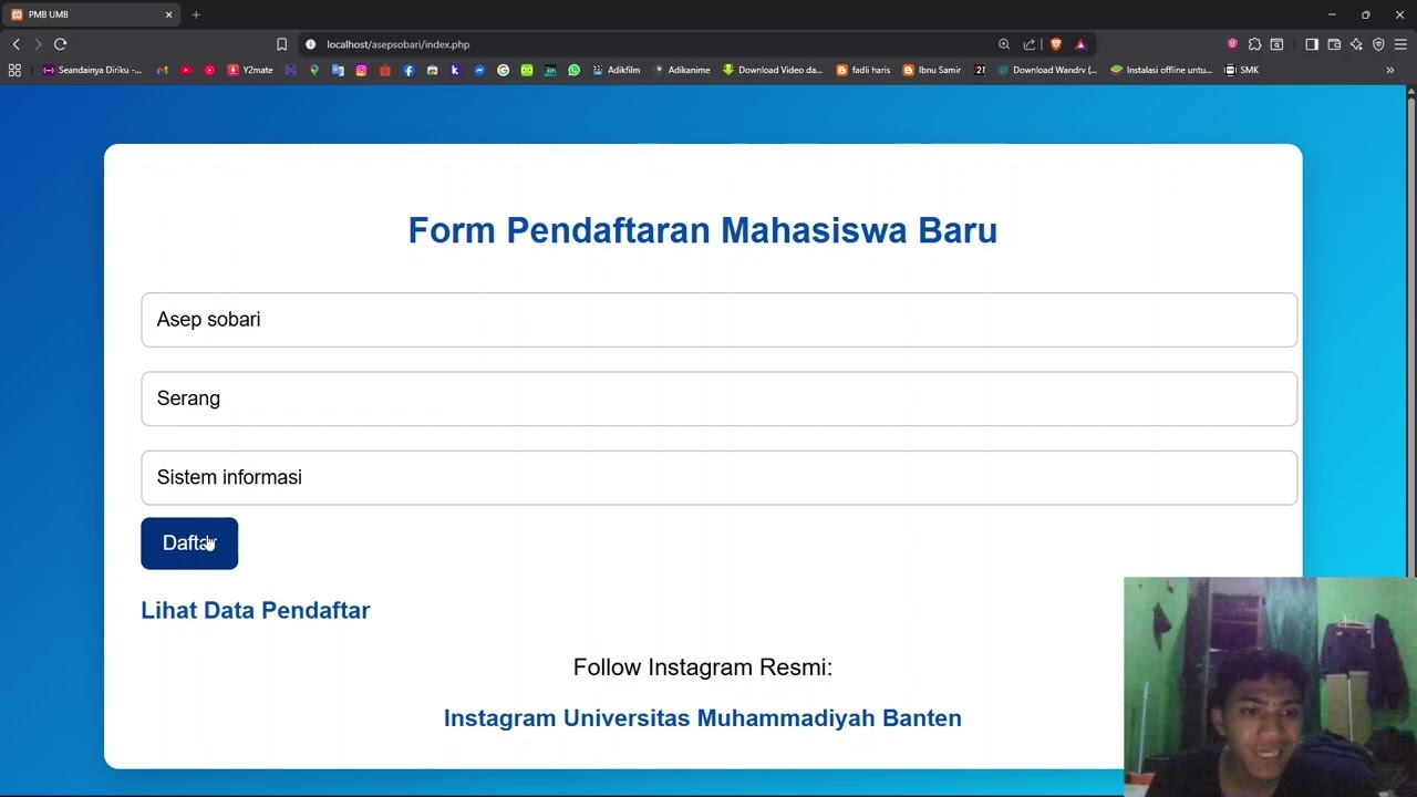 Peroject mahasiswa baru sederhana [Nama Asep Sobari].[UMBanten]