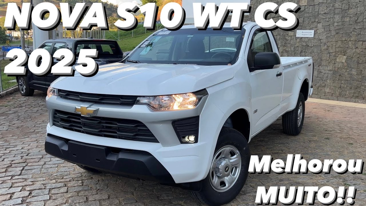 Nova Chevrolet S10 WT Cabine Simples 2025 - Manual, 4x4, Painel Digital, Novo visual e mais!! (4K)