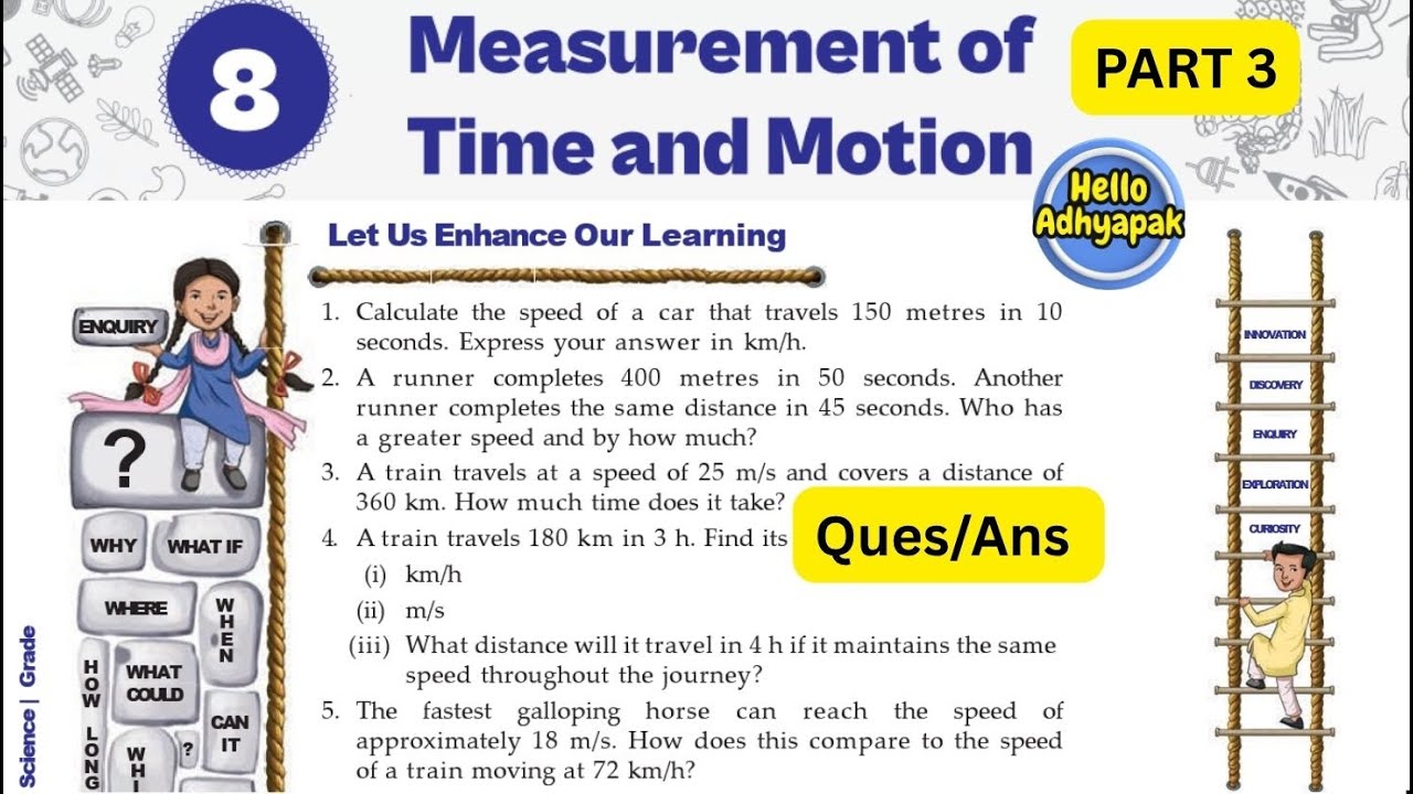 Measurement of Time and Motion Question Answer | Class 7 Science chapter 8 | #helloadhyapak #ncert