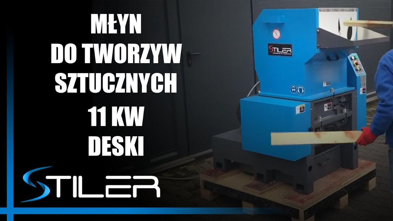 Kruszarka młyn granulator shredder STILER 11kW  drewniane deski/ wooden boards