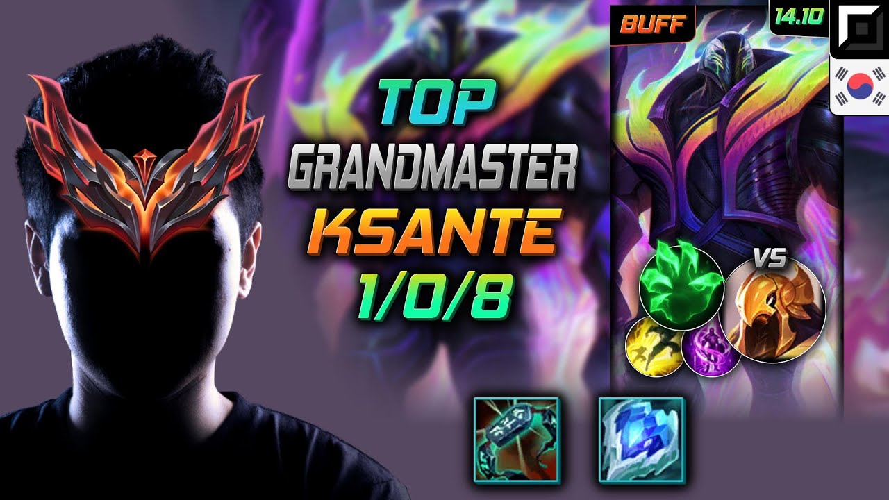 크산테 탑 템트리 룬 케이닉 루컨 착취 -  K'Sante Top - 롤 KR 천상계 패치 14.10