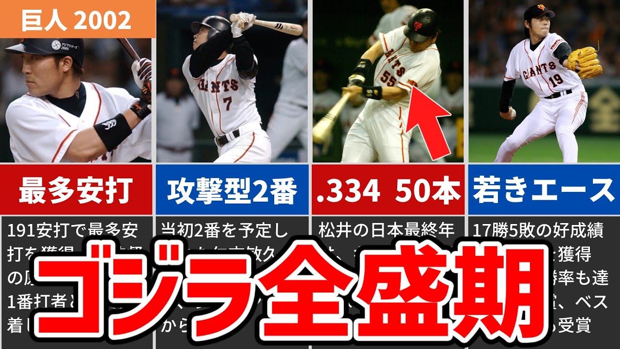【巨人2002】ゴジラ松井がチート級だった年のパワプロデータ【ゆっくり解説】