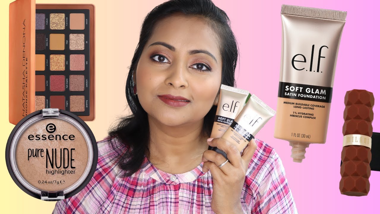 Elf Soft Glam Satin Foundation Review & New Drugstore Makeup | Natasha Denona Bronze Palette