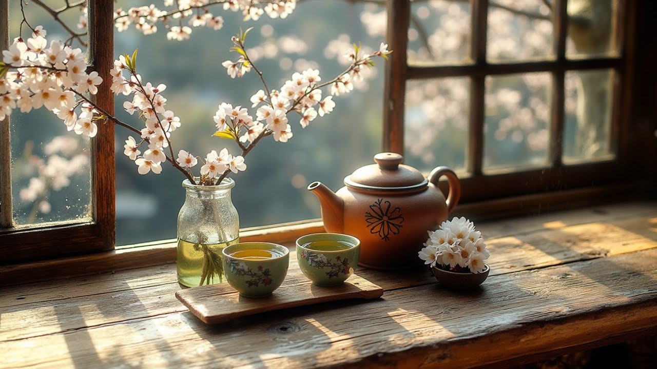Relaxing Afternoon Tea Jazz: Gentle Music for Spring Blossom Serenity & Calm