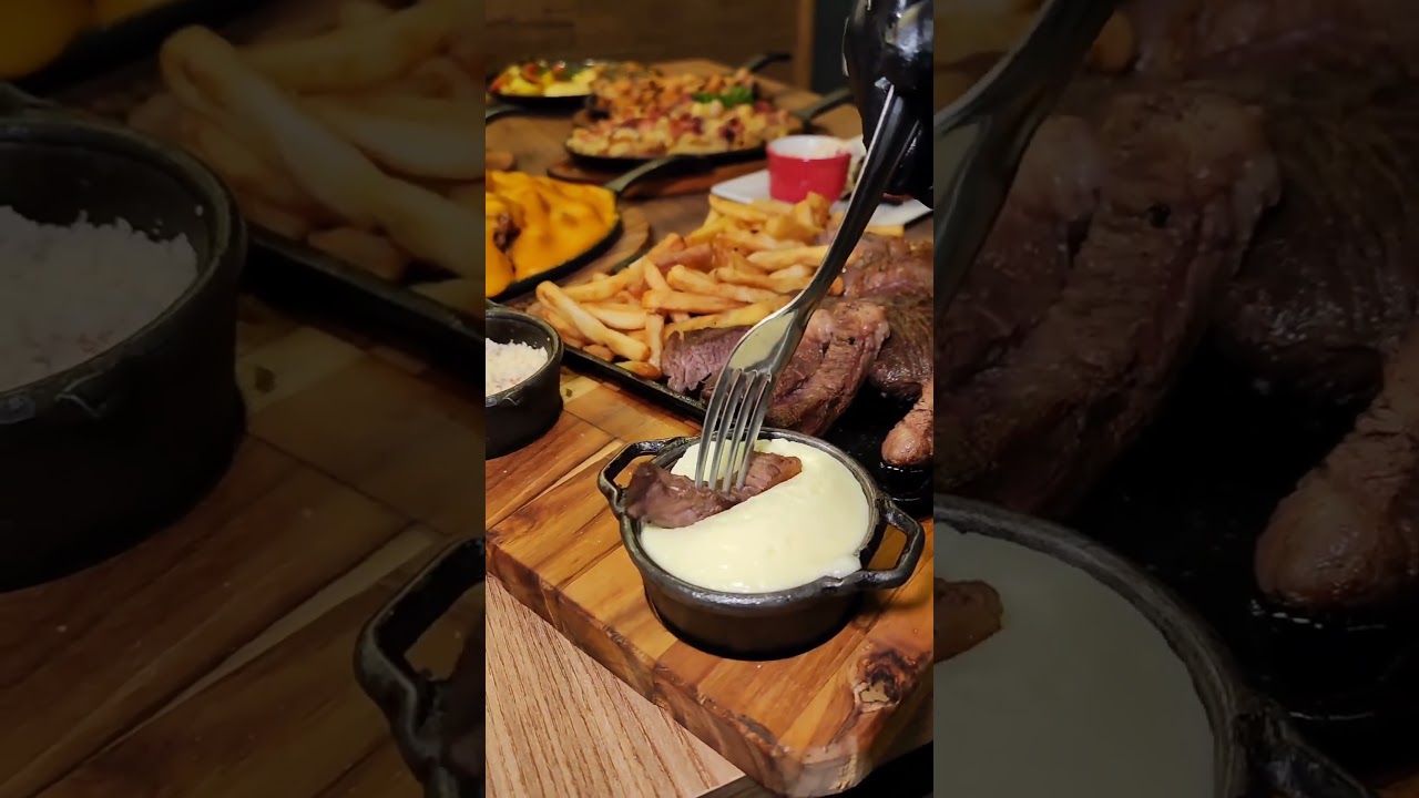 Aquela picanha com queijo que o Santa Esquina Grill Tem 😋😋