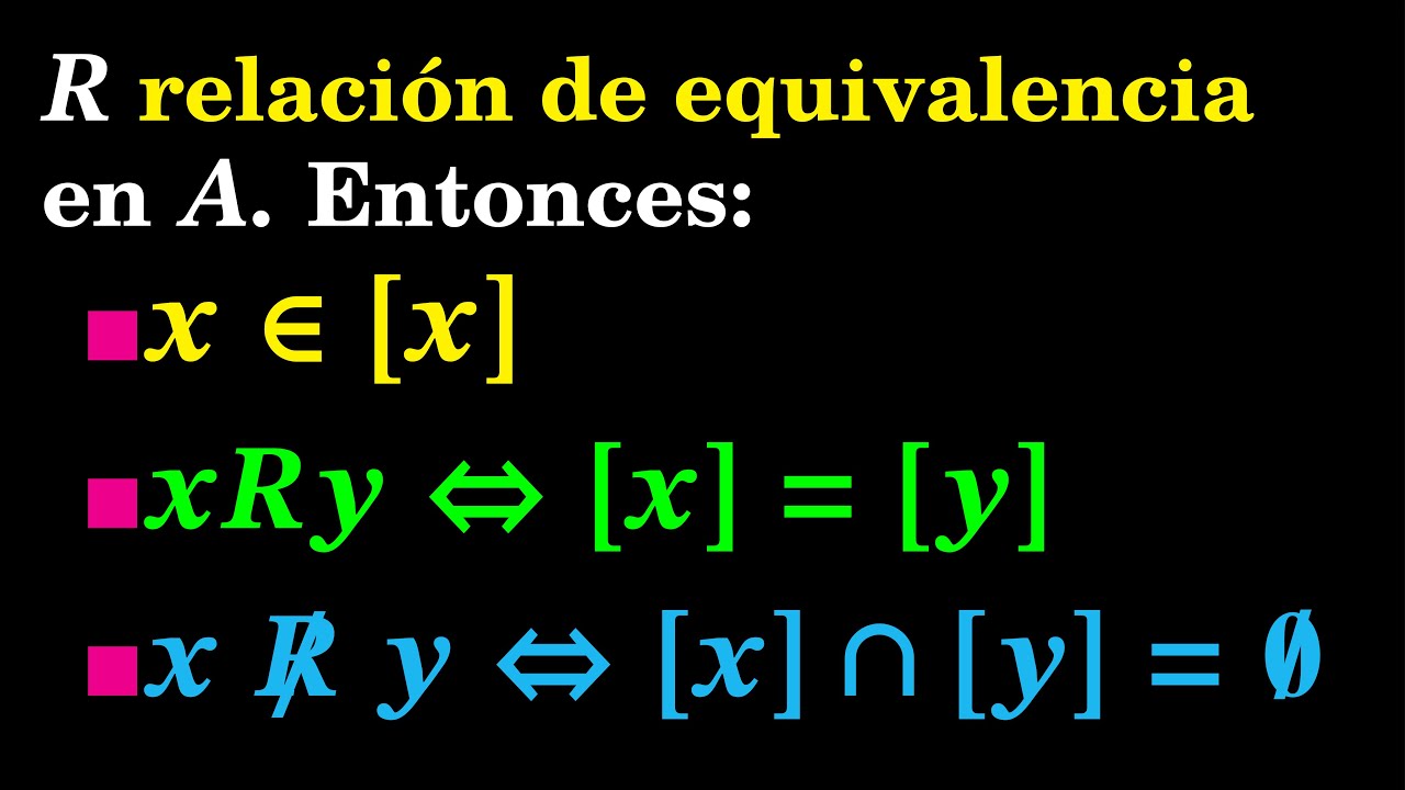 Relaciones de equivalencia