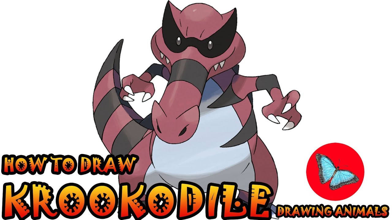 How To Draw Krookodile Pokemon | Drawing Animals