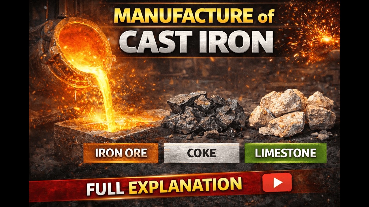 Manufacture of Cast Iron Explained | Cupola Furnace Process // Diploma & Polytechnic