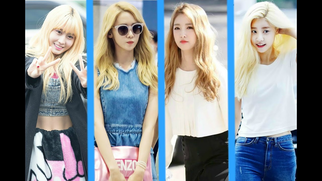 Female Kpop  Idols That Rock Blonde Hair ( 2016 )