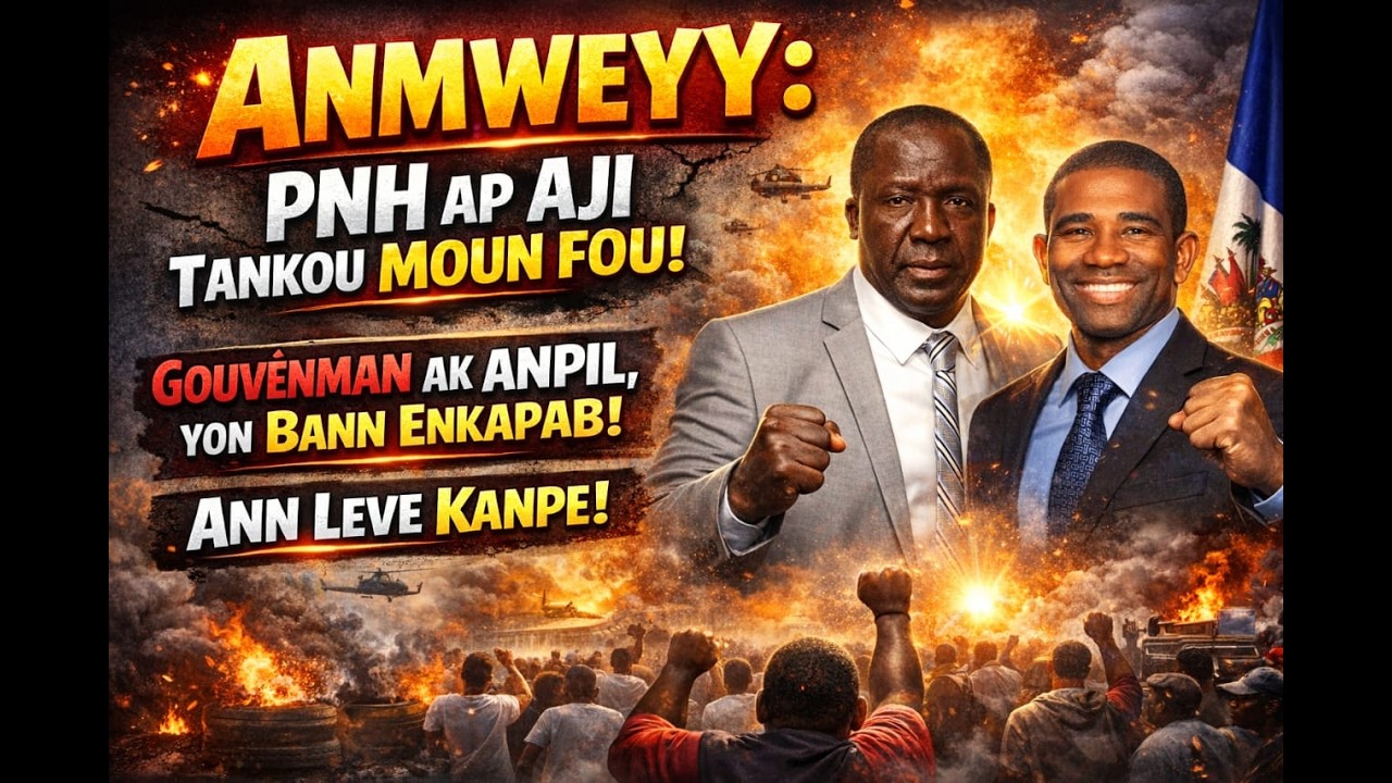 Anmweyy:Pnh ap Aji Tankou Moun Fou/yonGouvènman ak anpil,Bann Enkapab/Ann Leve Kanpe.