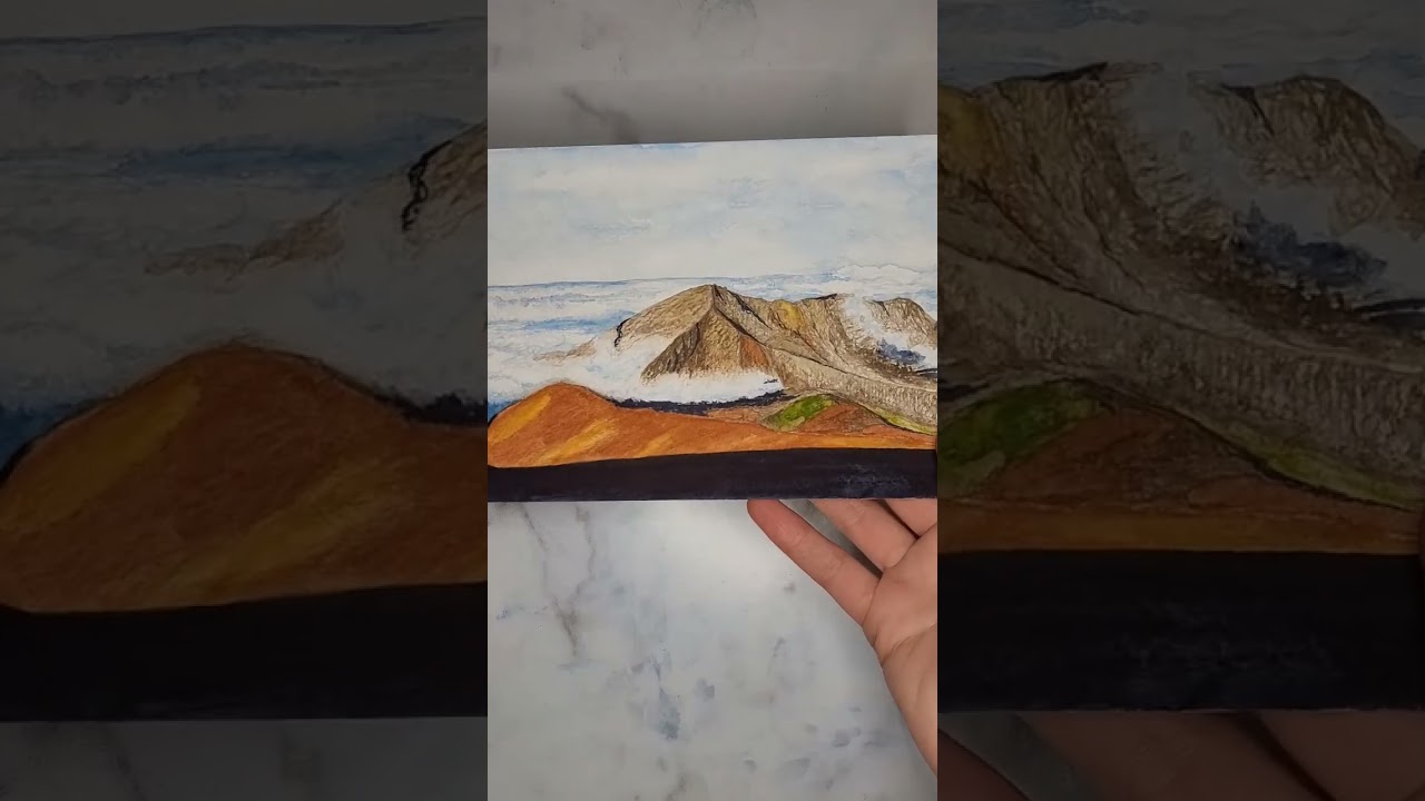 Haleakalā National Park! #paintingchallenge #nps #hawaii #haleakala #watercolor #watercolorpainting