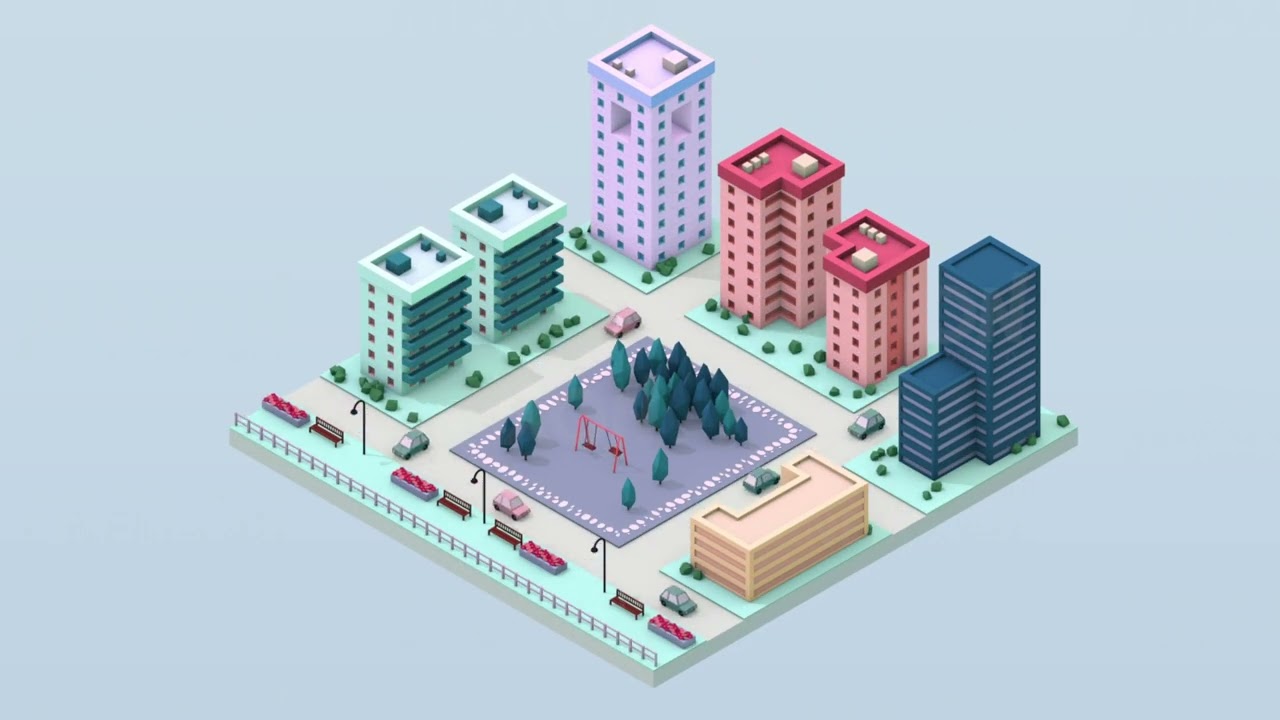 Isometric City Animation