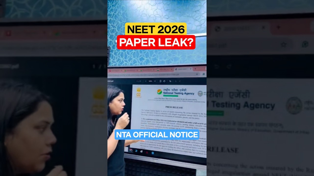 NTA Official Notice Neet 2026 Paper Leak? 😱 l NTA Latest Update #neet #ntaupdate #neetinfinity