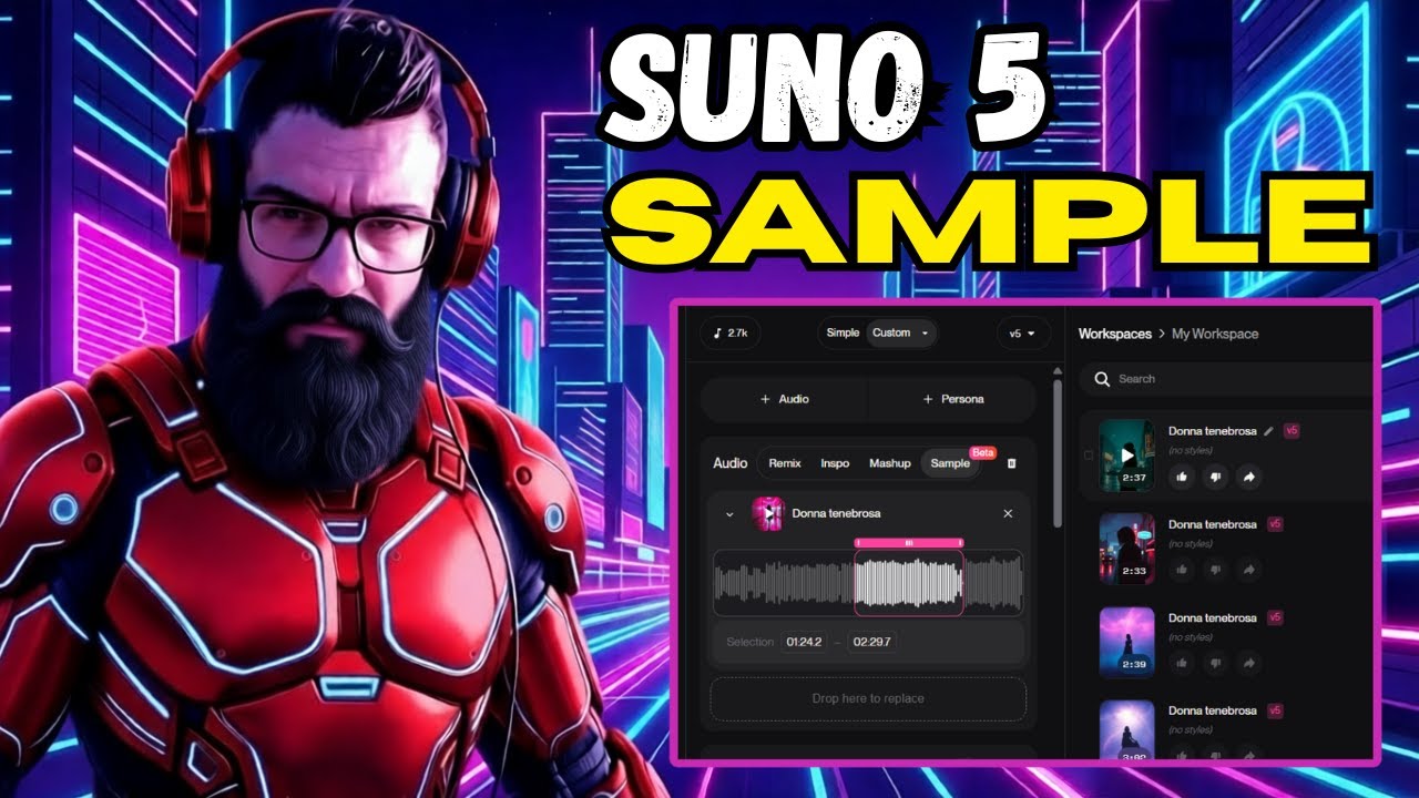 👉 Suno AI 5 SAMPLE: La Nuova Funzione che Rivoluziona la Creazione Musicale | Tutorial