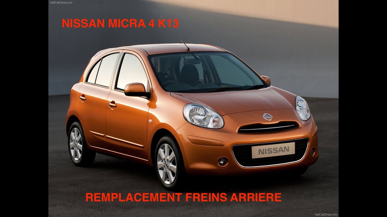 NISSAN MICRA 4 K13, remplacement frein arrière avec références pièces, couple de serrage, rear brake