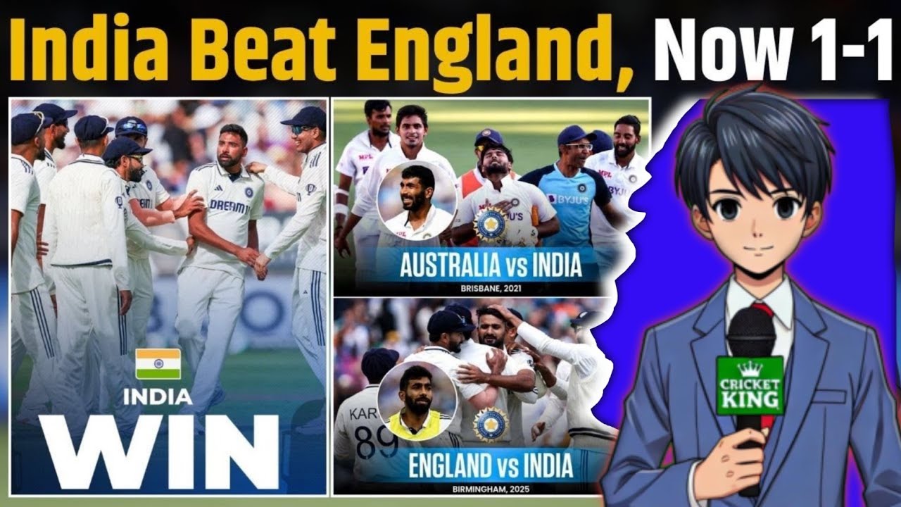 IND vs ENG : India crush Eng by 336 runs to seal first-ever Test win at Edgbaston, level series 1-1