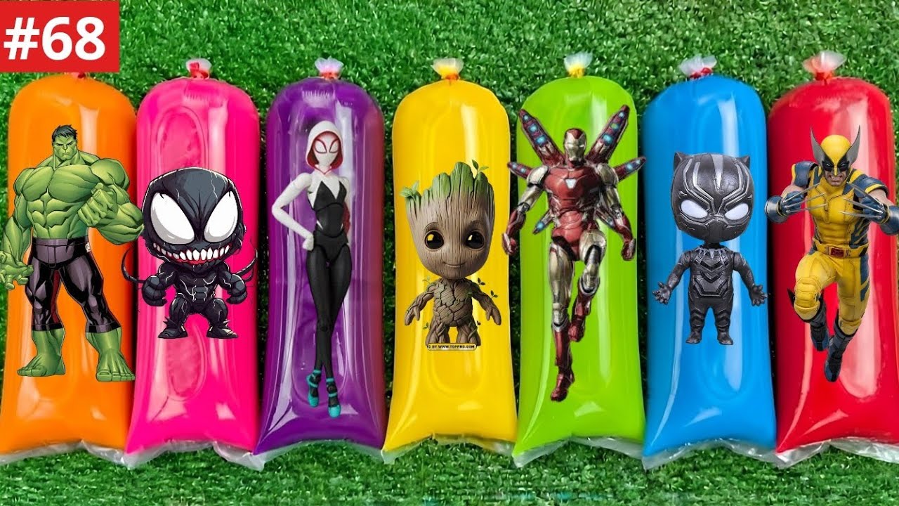 #68MISSION to save the MARVEL AVENGERS SUPERHERO trapped in COLORED WATER! (SPIDERMAN, IRONMAN,HULK)