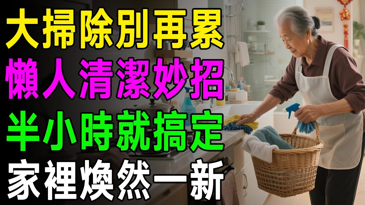 過年大掃除別再累死人！資深家事達人揭9大「懶人妙招」，半小時讓家裡煥然一新，比請人掃還亮！ #大掃除 #清潔技巧 #懶人清潔 #過年