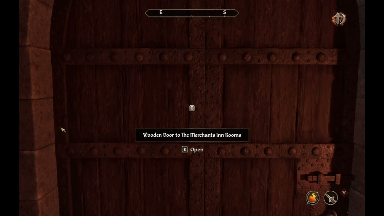 Wooden Door to the Merchants Inn Rooms