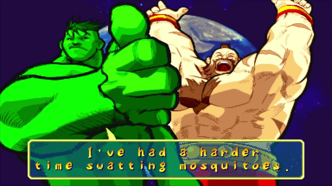 Marvel VS Capcom 1 - Hulk/Zangief - Expert Difficulty Playthrough