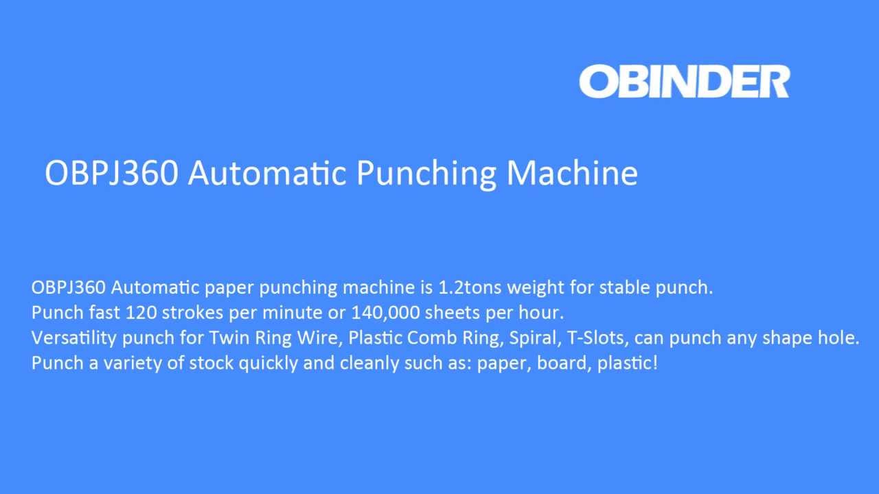 OBPJ360 Automatic paper punching machine