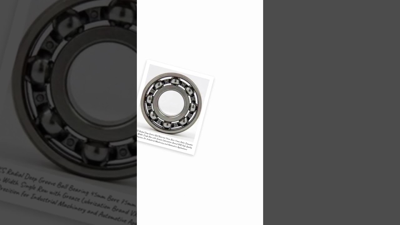 109KS Radial Deep Groove Ball Bearing 45mm Bore 75mm Outer Diameter 16mm Width Single Row with Gr...