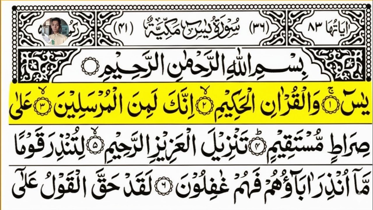 Surah Yaseen Recitation | Heart Soothing Voice | سورة يس بصوت جميل | Quran Tilawat
